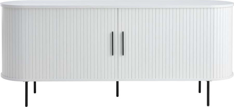 Bílá komoda s posuvnými dveřmi 180x76x45 cm Nola – Unique Furniture