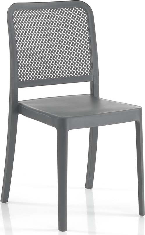 Šedé plastové jídelní židle v sadě 2 ks Sabine – Tomasucci