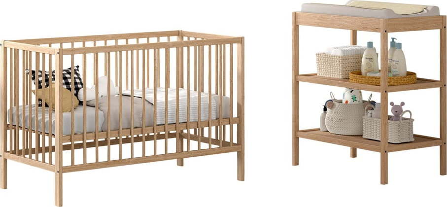 Set dětského nábytku z bukového dřeva 2 ks Dino – Vipack