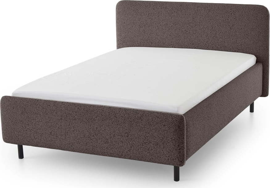 Antracitová čalouněná dvoulůžková postel s úložným prostorem s roštem 140x200 cm Primo – Meise Möbel