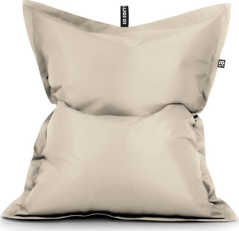 Béžový sedací vak z imitace kůže Pad XL – So Soft?