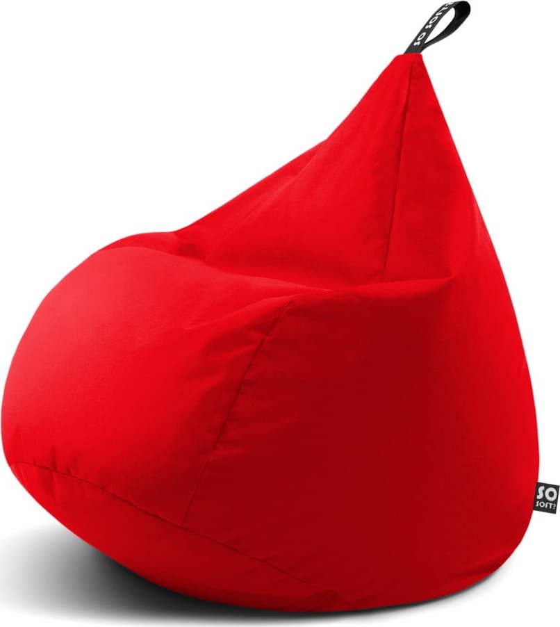 Červený sedací vak Drop XL – So Soft?