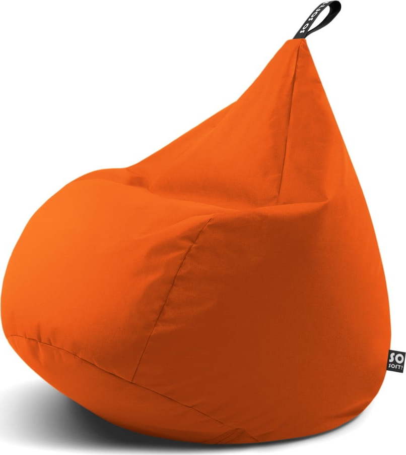 Oranžový sedací vak Drop XL – So Soft?
