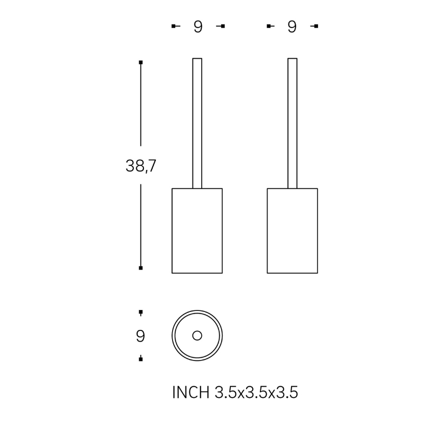 Cosmic Bílá kovová WC štětka Architect SP