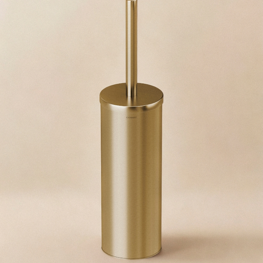 Cosmic Zlatá kovová WC štětka Logic