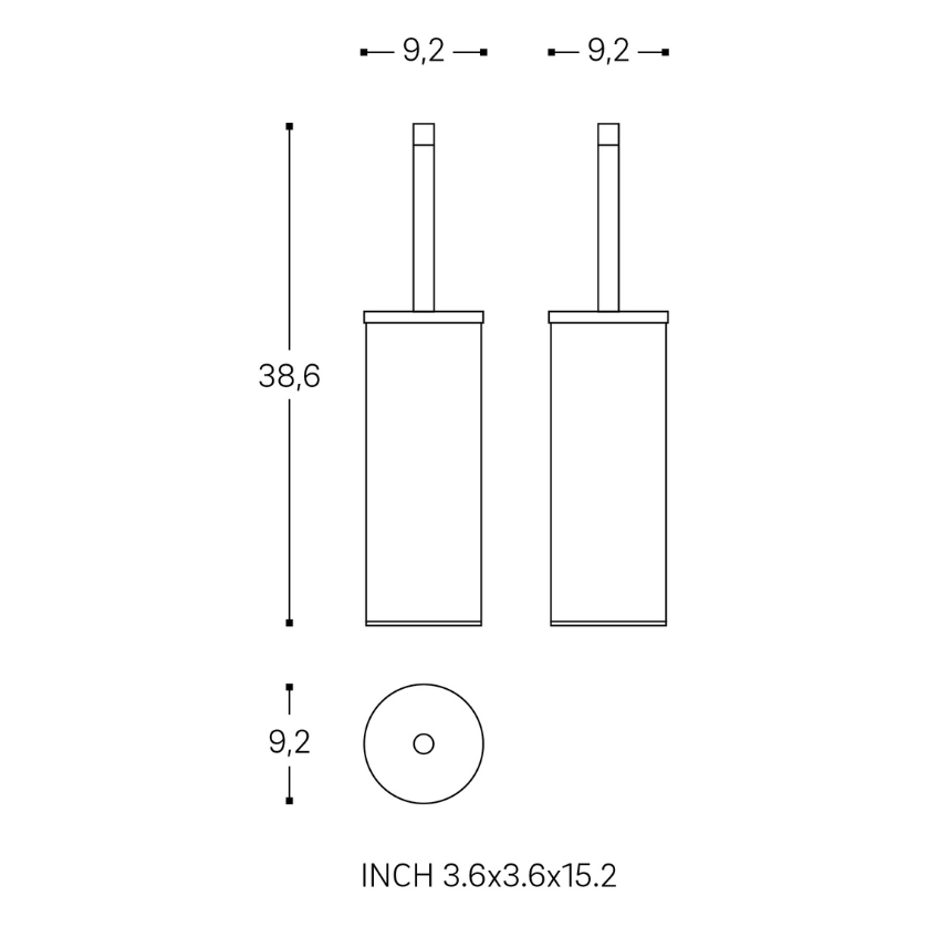 Cosmic Žlutá kovová WC štětka Logic
