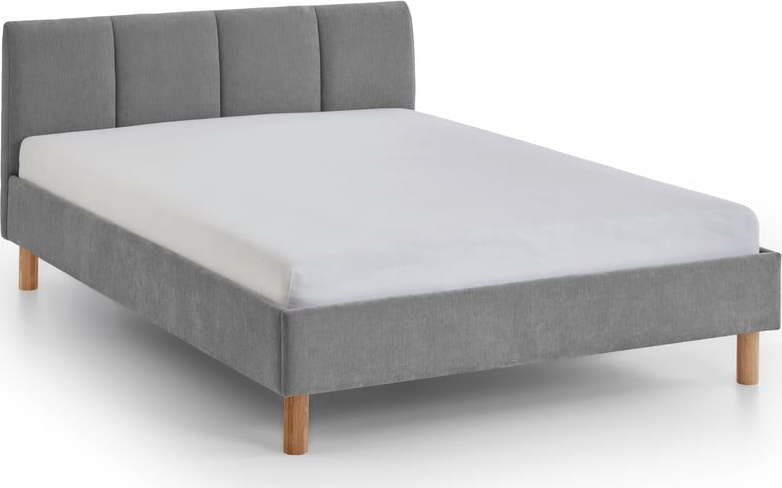 Šedá čalouněná dvoulůžková postel bez roštu 140x200 cm Joker – Meise Möbel
