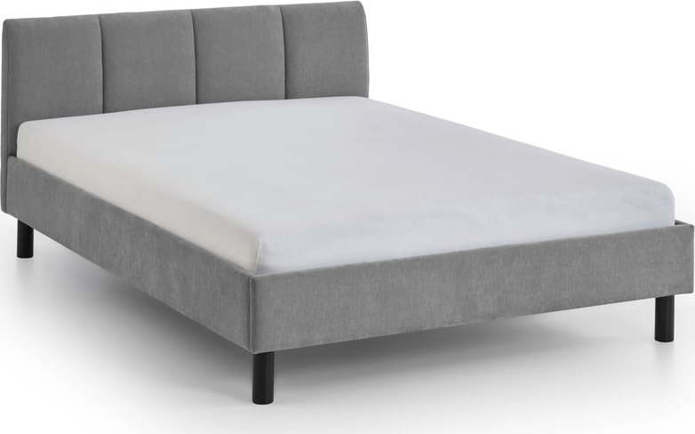 Šedá čalouněná dvoulůžková postel bez roštu 140x200 cm Joker – Meise Möbel