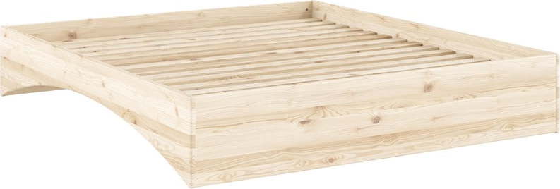 Dvoulůžková postel z borovicového dřeva bez čela 180x200 cm v přírodní barvě Orbit – Karup Design