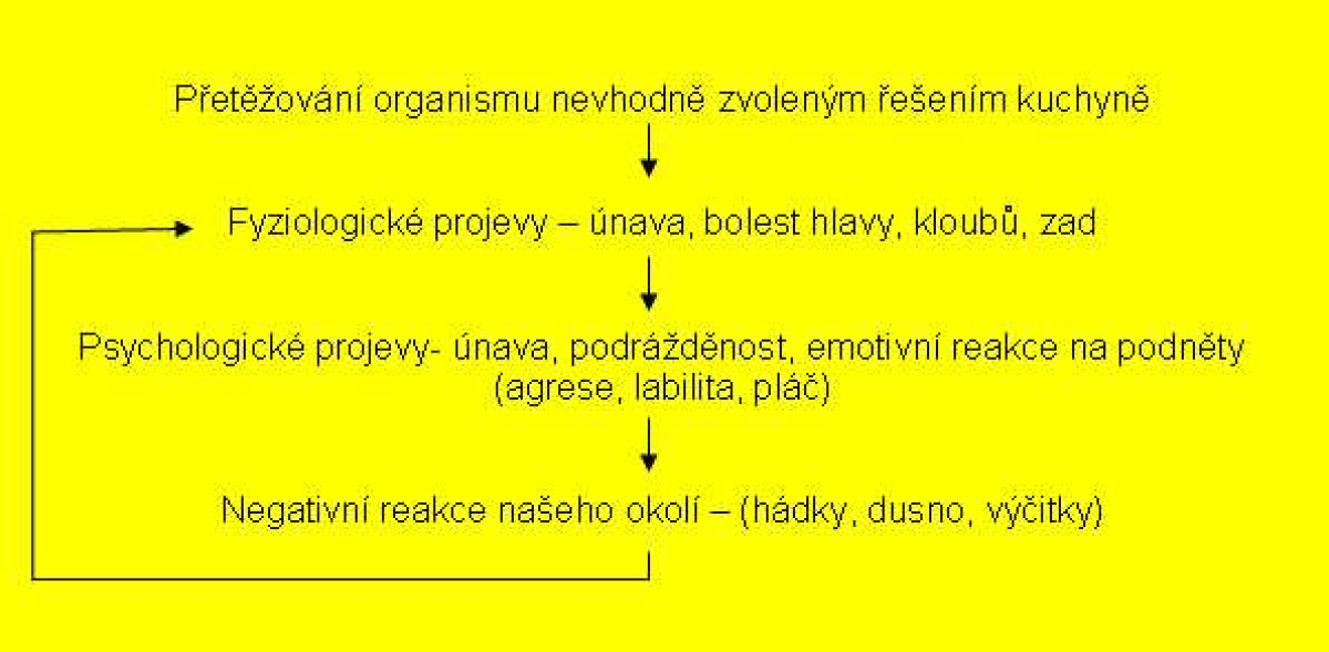 Fyziologie člověka při zařizování kuchyně